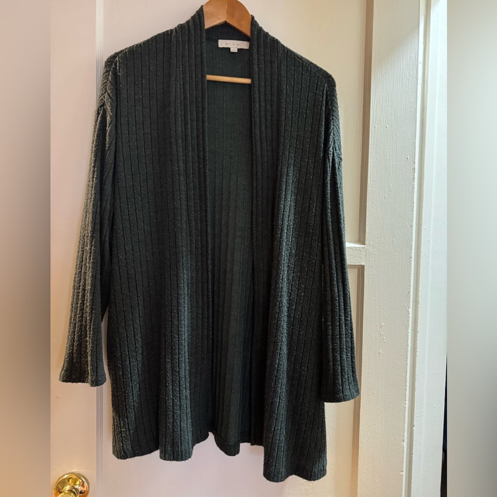 Anthropologie Women's Grey Ribbed Sweater
